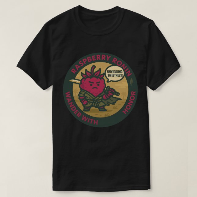Camiseta Guerreiro de Doçura Inabalável Raspberry (Frente do Design)
