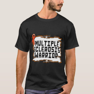 Camiseta Guerreiro de Esclerose Múltipla Laranja Fita MS Aw