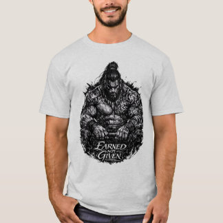 Camiseta Guerreiro de Força Ganho Não Dado Roupas de Academ