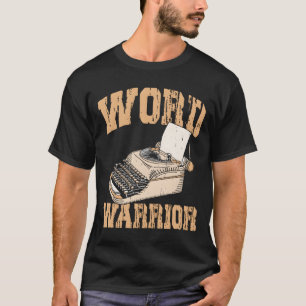 Camiseta Guerreiro de Palavras da Máquina de Escrever Escri