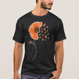 Camiseta Guerreiro de Sensibilização Laranja Fita de Girass