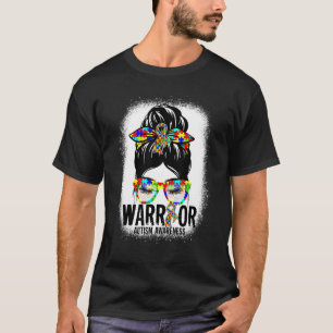 Camiseta Guerreiro do Autismo com Laço Azul de Leopardo e C