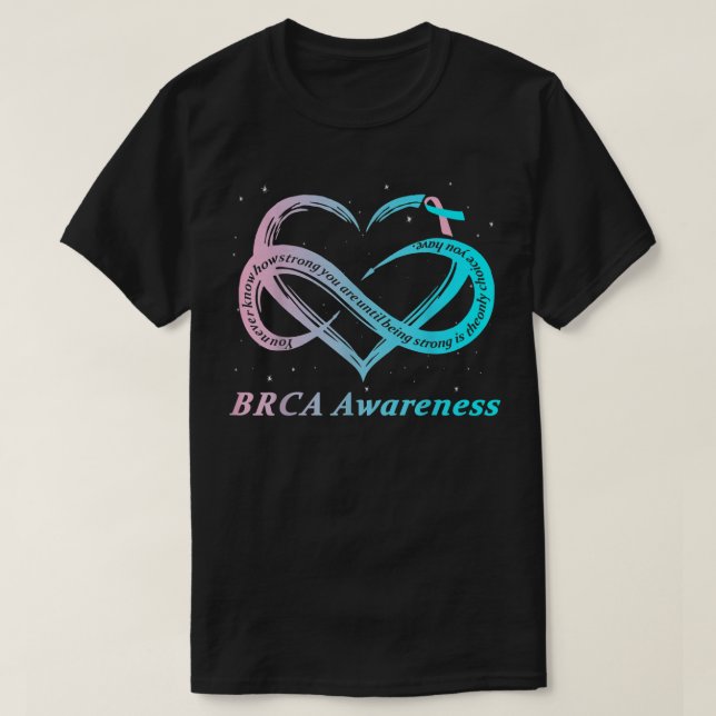 Camiseta Guerreiro do BRCA Eu sou boa consciência do cancer (Frente do Design)