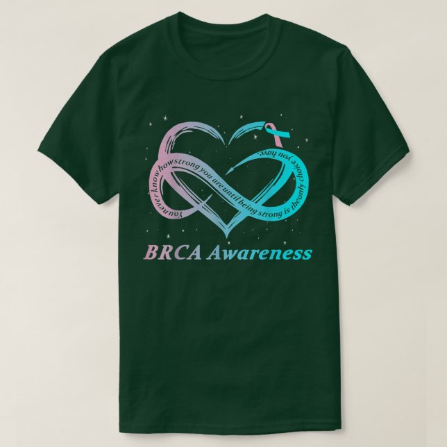 Camiseta Guerreiro do BRCA Eu sou boa consciência do cancer (Frente do Design)