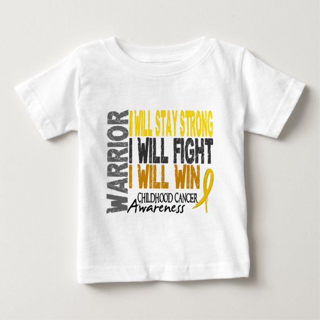 Camiseta Guerreiro do cancer da infância (Frente)
