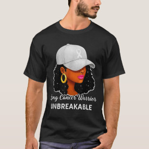 Camiseta Guerreiro do Câncer de Pulmão Inquebrantável Consc
