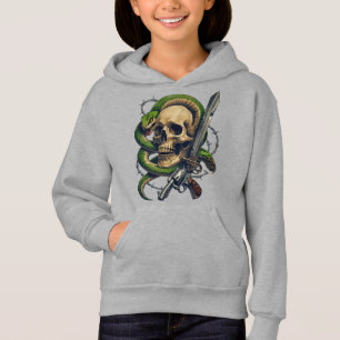 Camiseta Guerreiro do crânio e Cobra - Gunslinger Gótico Es