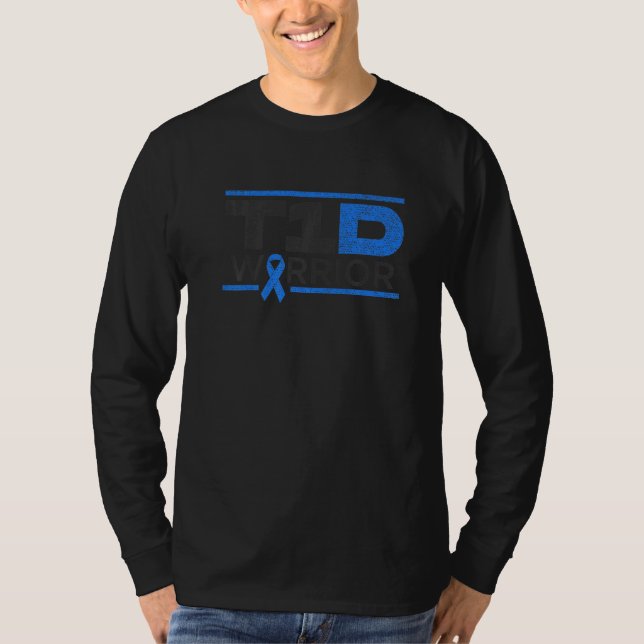 Camiseta Guerreiro do Diabetes T1d Tipo 1 (Frente)