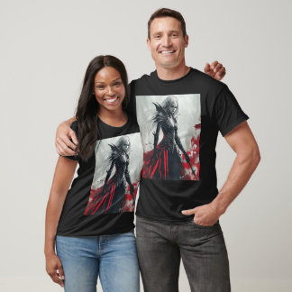 Camiseta Guerreiro Elfo de Fantasia Sombria – Arte Gótica d