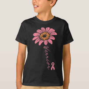 Camiseta Guerreiro Girassol Fita Rosa Fita Cancer de Mama A