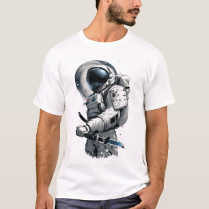 Camiseta Guerreiro Japonês em Camisa-T de Astronauta