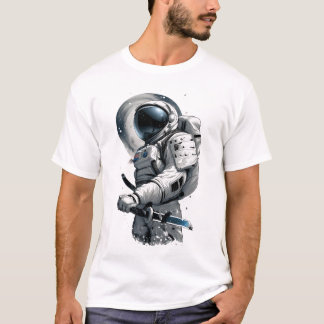 Camiseta Guerreiro Japonês em Camisa-T de Astronauta