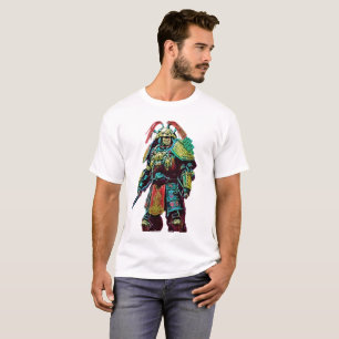 Camiseta Guerreiro Japonês em Tradicional Ataque de Batalha