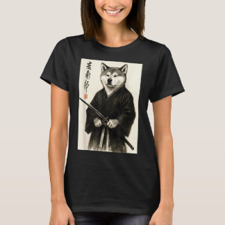 Camiseta Guerreiro Japonês Estético Tradicional Sumi-e