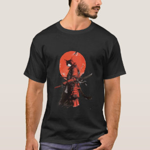 Camiseta Guerreiro Japonês Samurai de Gato Impressionante