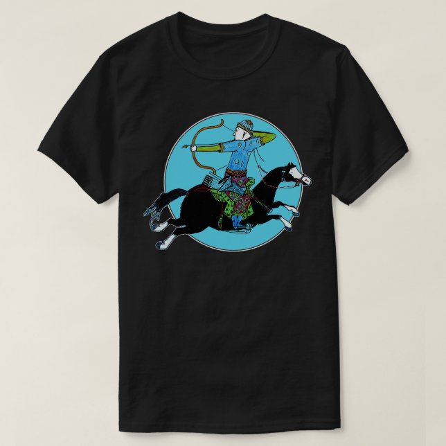 Camiseta Guerreiro mongol (Frente do Design)