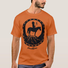 Camiseta Guerreiro Nativo Americano em Horseback