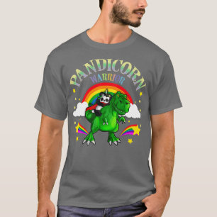 Camiseta Guerreiro Pandicórnio Panda Urso T Rex Dinossauro