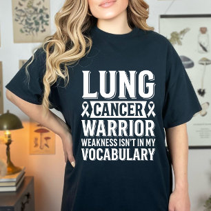 Camiseta Guerreiro Retro do Câncer de Pulmão Fraqueza Não E