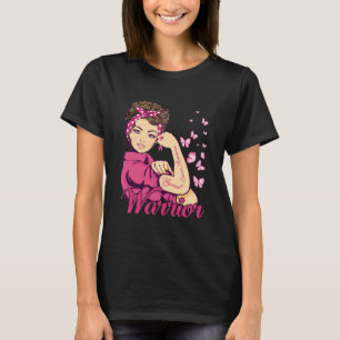 Camiseta Guerreiro Rosie Riveter Sensibilização para o Ca