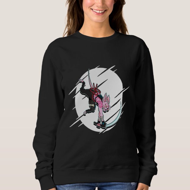 Camiseta Guerreiro Samurai Gato Sphynx (Frente)