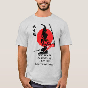 Camiseta Guerreiro Samurai sob o Sol Vermelho