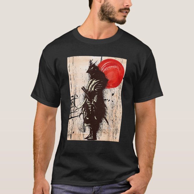 Camiseta Guerreiro Samurai Vintage Código Bushido Espada Ja (Frente)