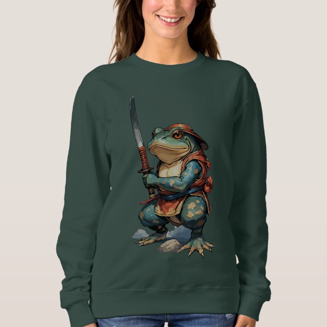 Camiseta Guerreiro Sapo Samurai com Katana (Frente)