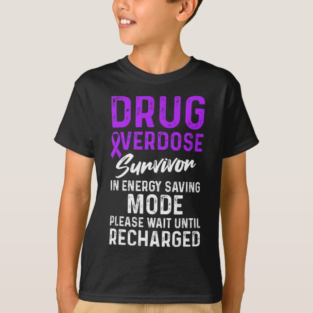 Camiseta Guerreiro Sobrevivente Consciente de Overdose de D (Frente)