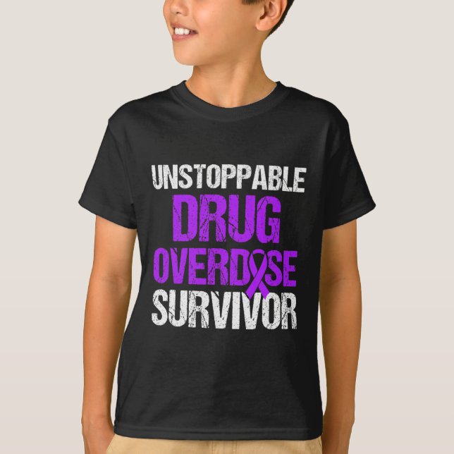 Camiseta Guerreiro Sobrevivente de Superdose de Droga 40  (Frente)
