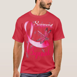 Camiseta Guerreiro Suporta Cancer da Mama de Dragonfly em E