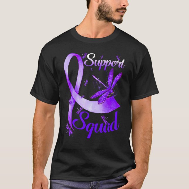 Camiseta Guerreiro Suporta Dragonfly Alzheimer (Frente)