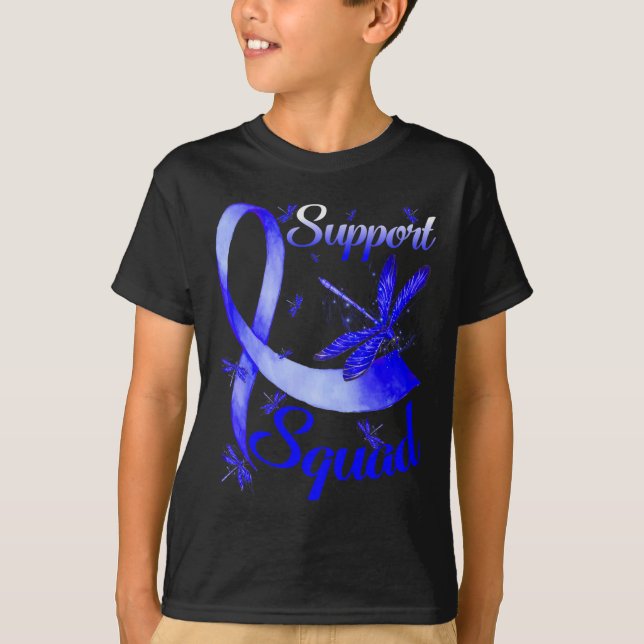 Camiseta Guerreiro Suporta Dragonfly Torre Alopecia Consciê (Frente)