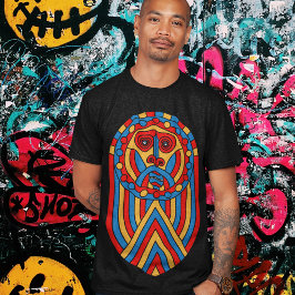 Camiseta guerreiro tribal africano