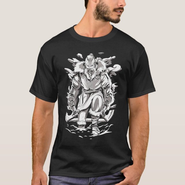Camiseta Guerreiro Valhalla Viking Veja Você Na Valhalla (Frente)