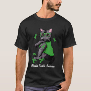 Camiseta Guerreiros da Conscientização da Saúde Mental Gato