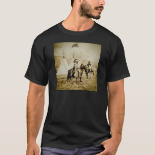 Camiseta Guerreiros Flathead do nativo americano do vintage