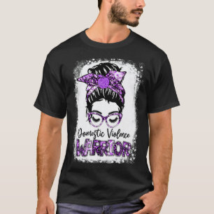 Camiseta Guerrera da Violência Doméstica Coque Desarrumado