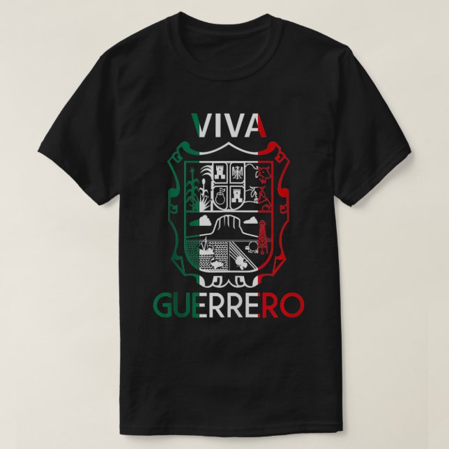 Camiseta Guerrero Tamaulipas Estado De Meico Escudo Águia A (Frente do Design)