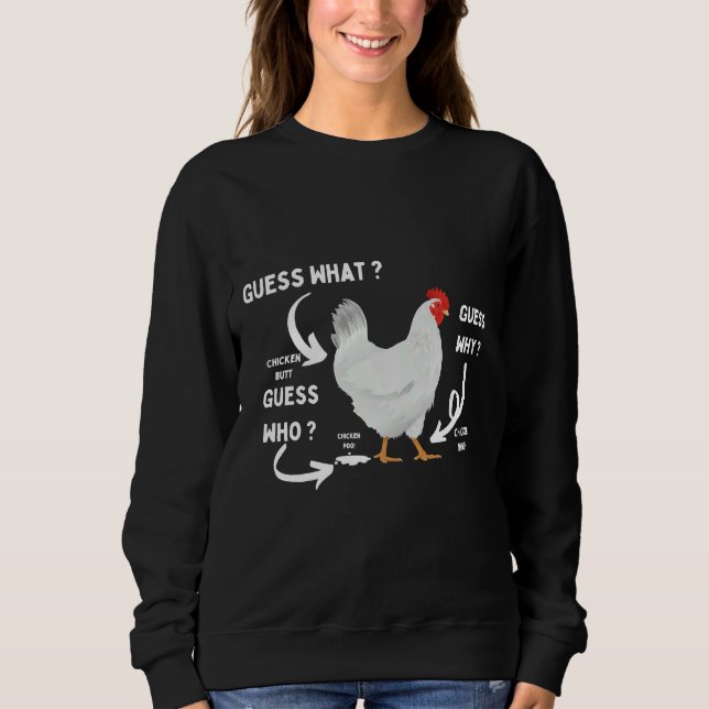 Camiseta Guess What Chicken Butt Chicken Lover   (Frente)