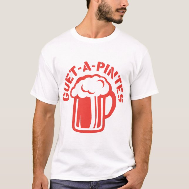 Camiseta guet a pintes alcool humour biere (Frente)