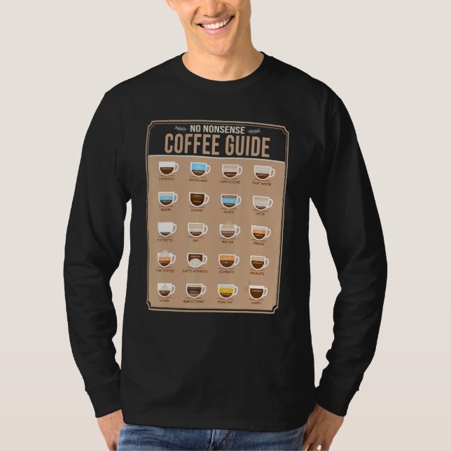 Camiseta Guia De Café Barista Cappuccino Eu Bebo Muito C (Frente)