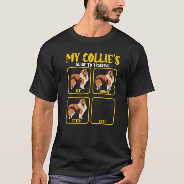 Camiseta guia de collie rugoso para treinamento para pai mã (Frente)