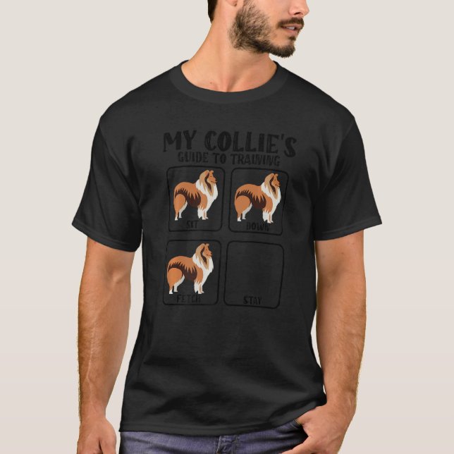 Camiseta guia de collie rugoso para treinamento para pai mã (Frente)