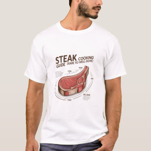 Camiseta Guia de Cozimento de Bife (Mal Passado a Bem Passa