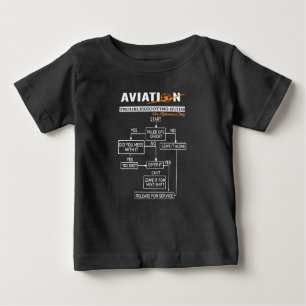 Camiseta Guia de detecção de problemas de aviação do piloto
