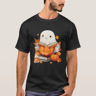 Camiseta Guia de Leitura do Fantasma do Autumn Boo Pumpkin