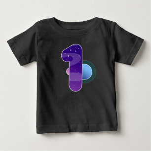 Camiseta Guia de Planetas do Espaço Exterior 1 Ano de Idade