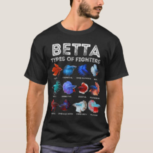 Camiseta Guia de Tipos de Peixes Betta - Var de Peixe Lutad