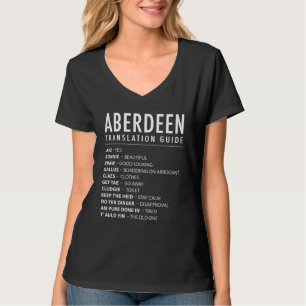 Camiseta Guia de Tradução do Dialeto Escocês de Aberdeen &
